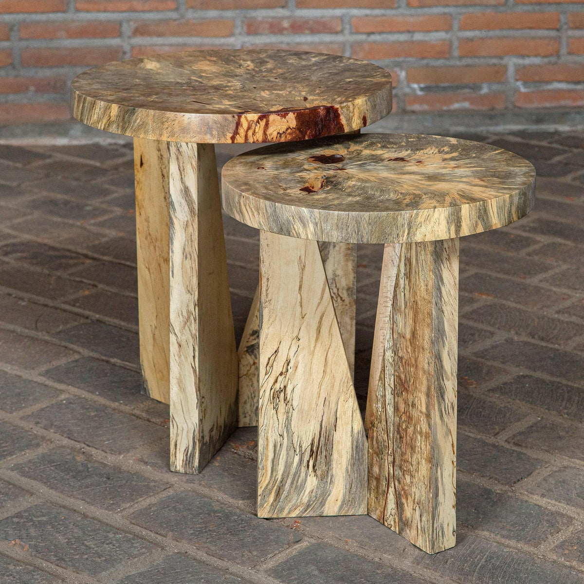 Nadette Natural Nesting Tables, S/2.