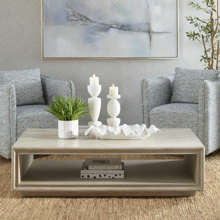 Uttermost Prism Light Oak Coffee Table.