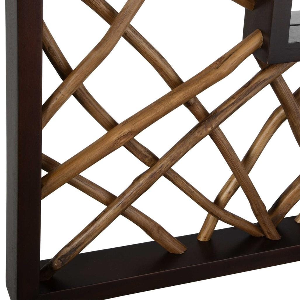 Uttermost Teak Maze Rectangle Mirror.