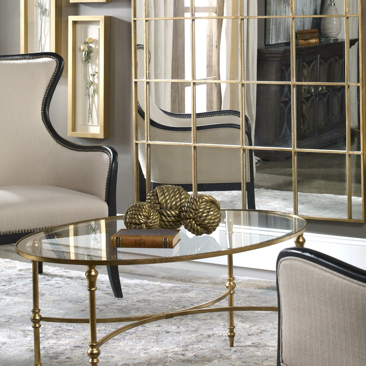 Uttermost Living Vitya Glass Coffee Table House of Isabella UK