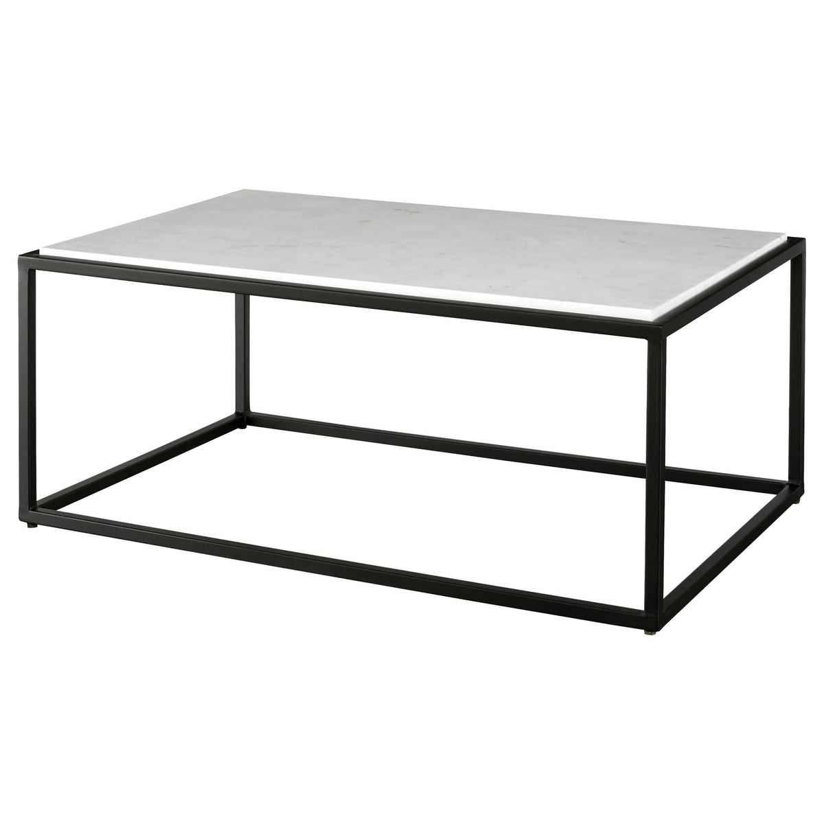 Uttermost Living Vola Modern White Marble Coffee Table House of Isabella UK