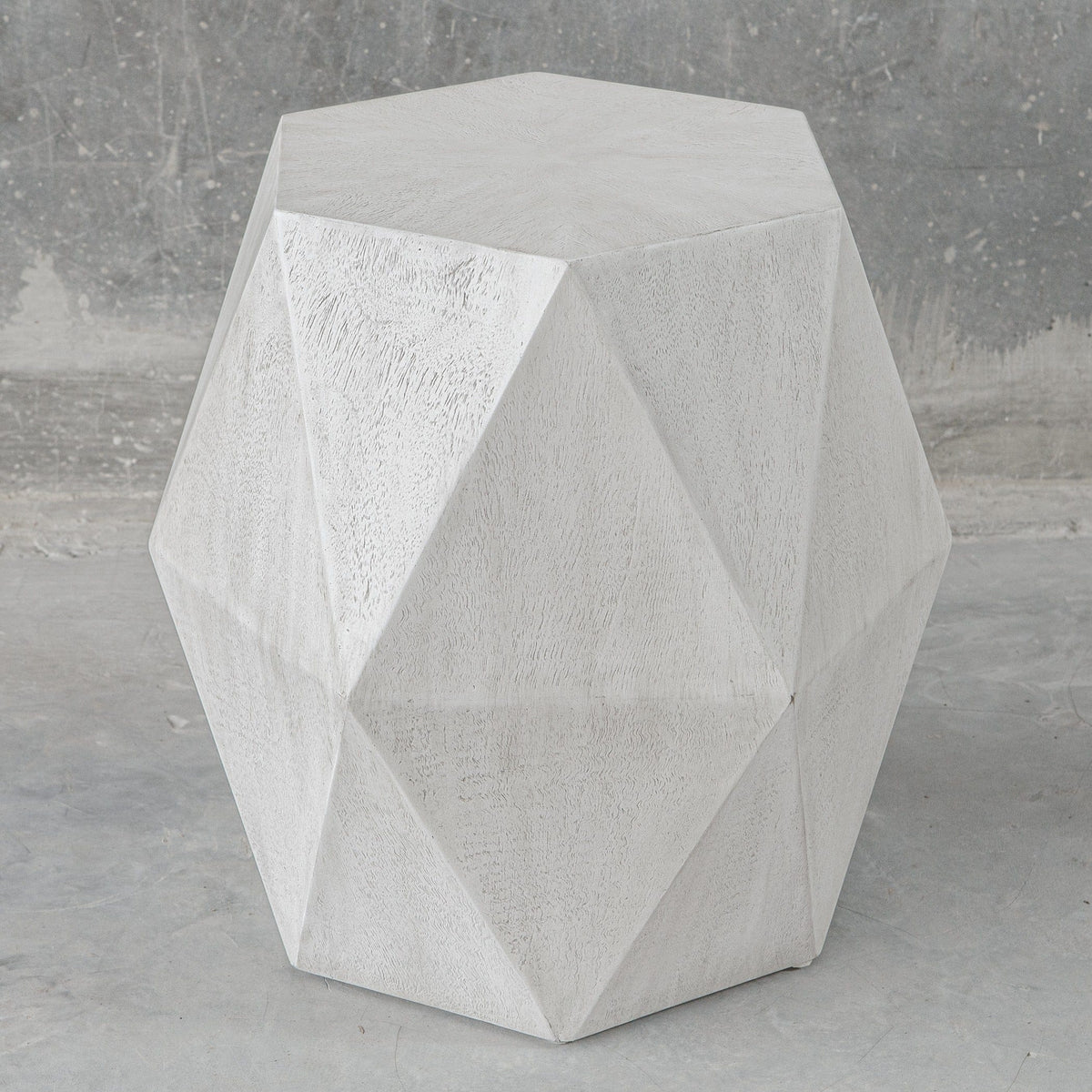 Uttermost Living Volker White Geometric Accent Table House of Isabella UK