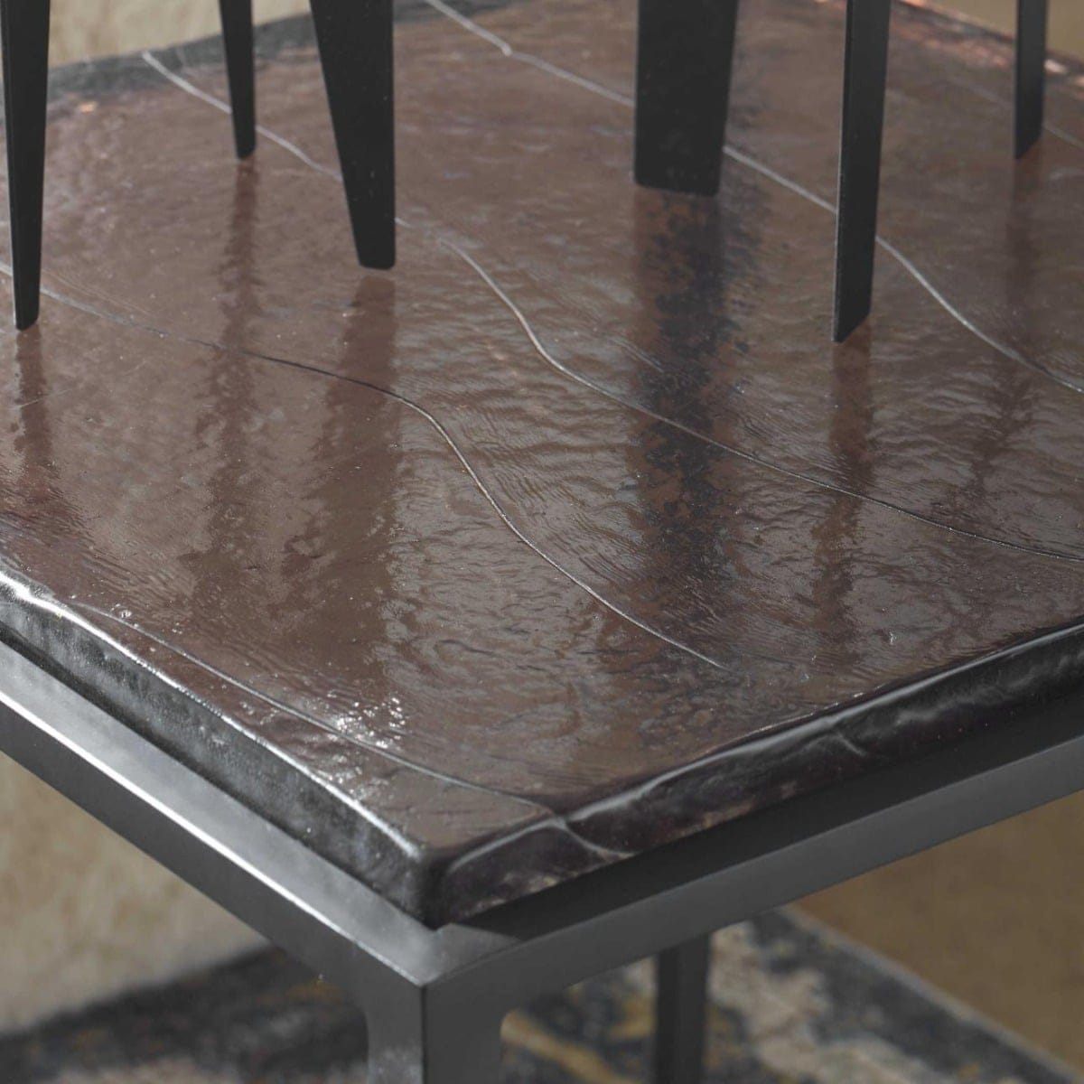Uttermost Living Wavelet Iron Side Table House of Isabella UK