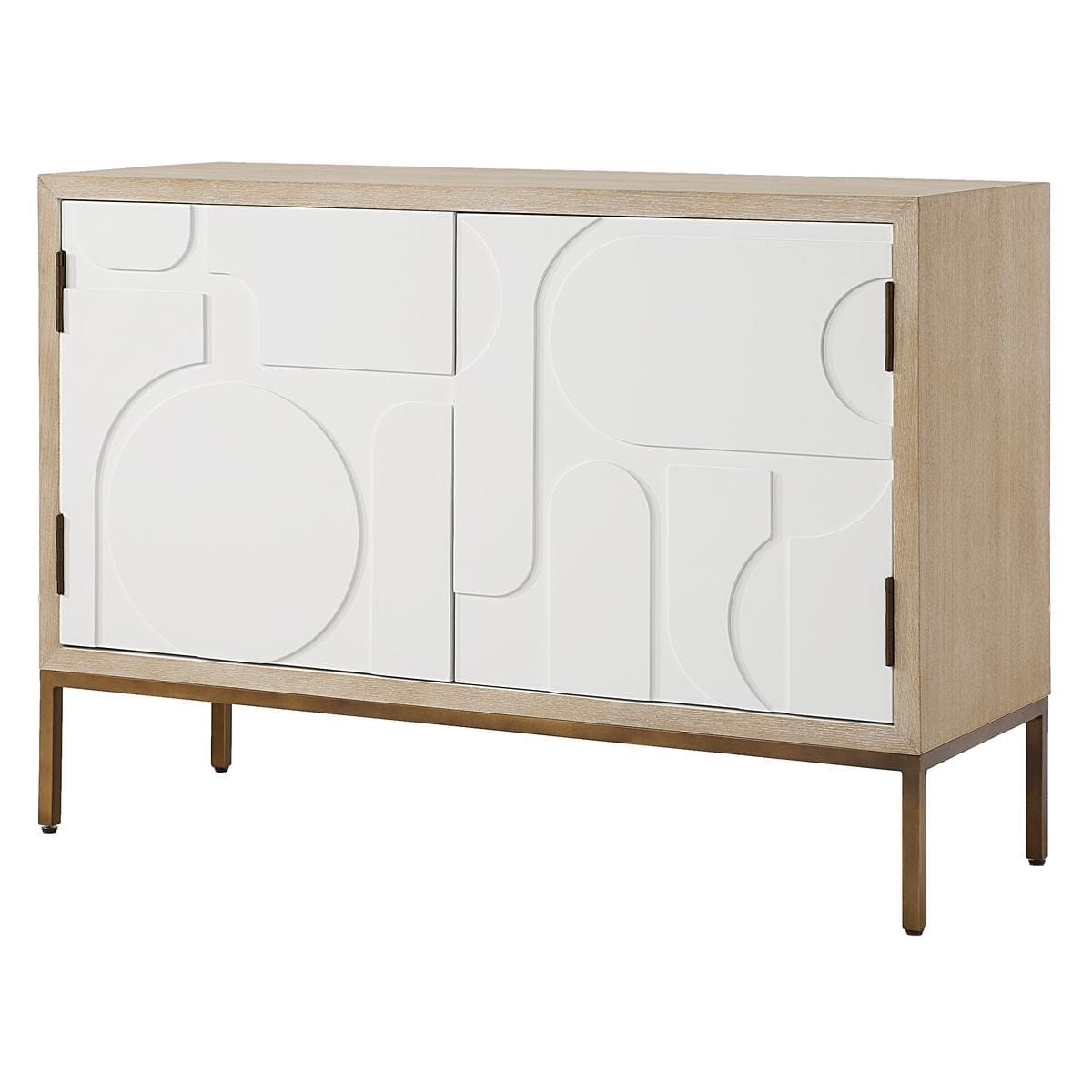 Uttermost Living Weimar 2 Door White Cabinet House of Isabella UK