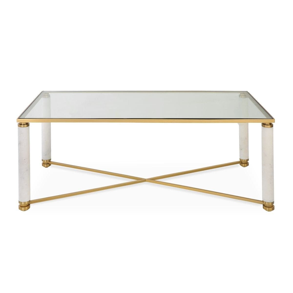 Uttermost Living White Pillar Coffee Table House of Isabella UK