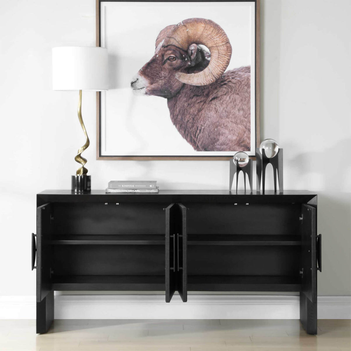 Uttermost Living Williams Sideboard in Black House of Isabella UK