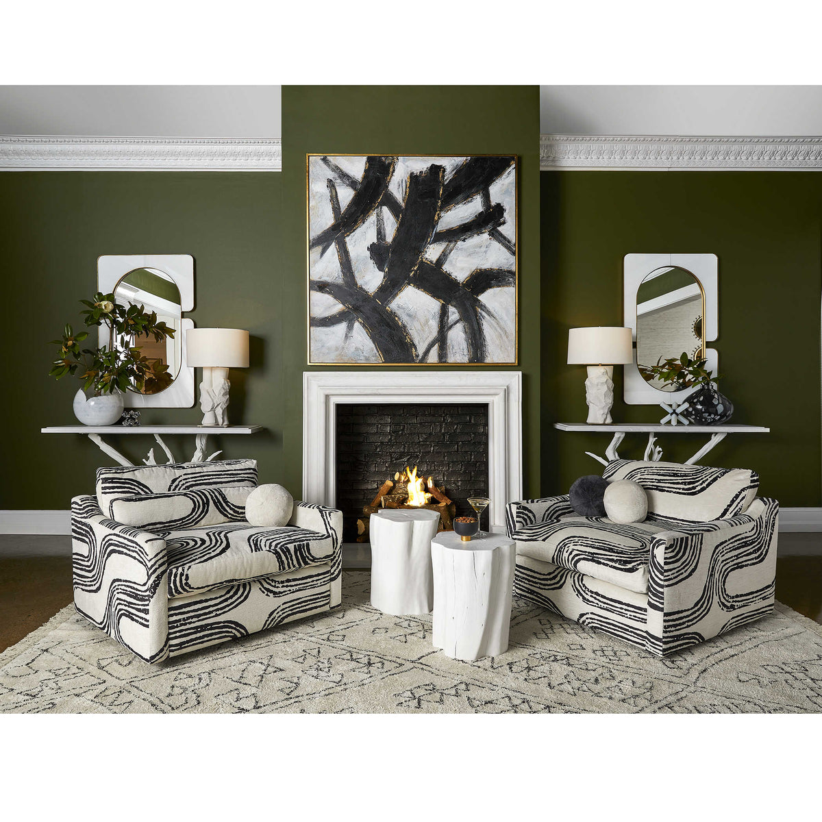 Uttermost Living Woodland Accent Stool House of Isabella UK