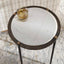 Uttermost Living Wren Round White Marble Side Table House of Isabella UK