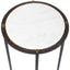 Uttermost Living Wren Round White Marble Side Table House of Isabella UK