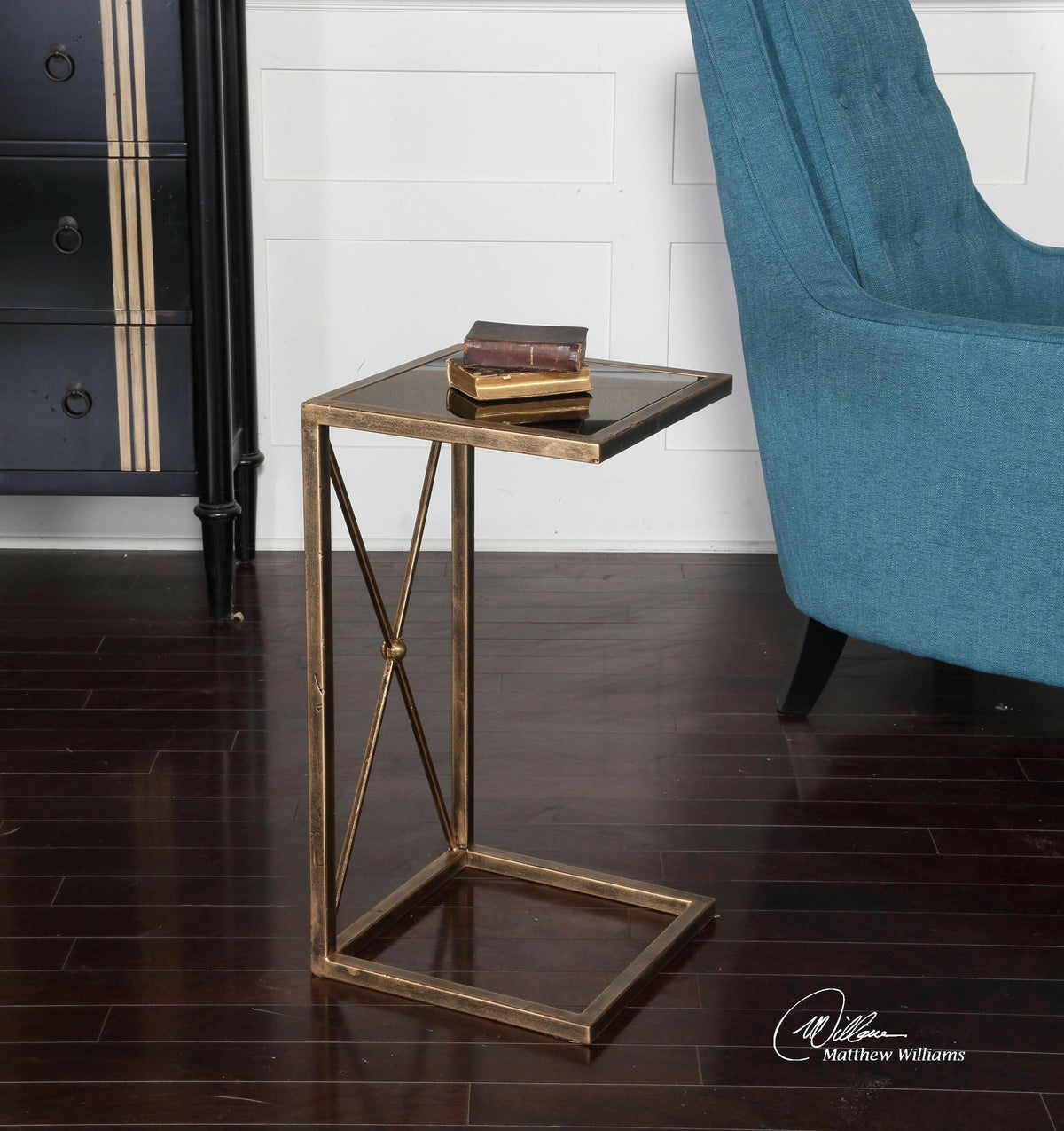 Zafina Gold Accent Table.