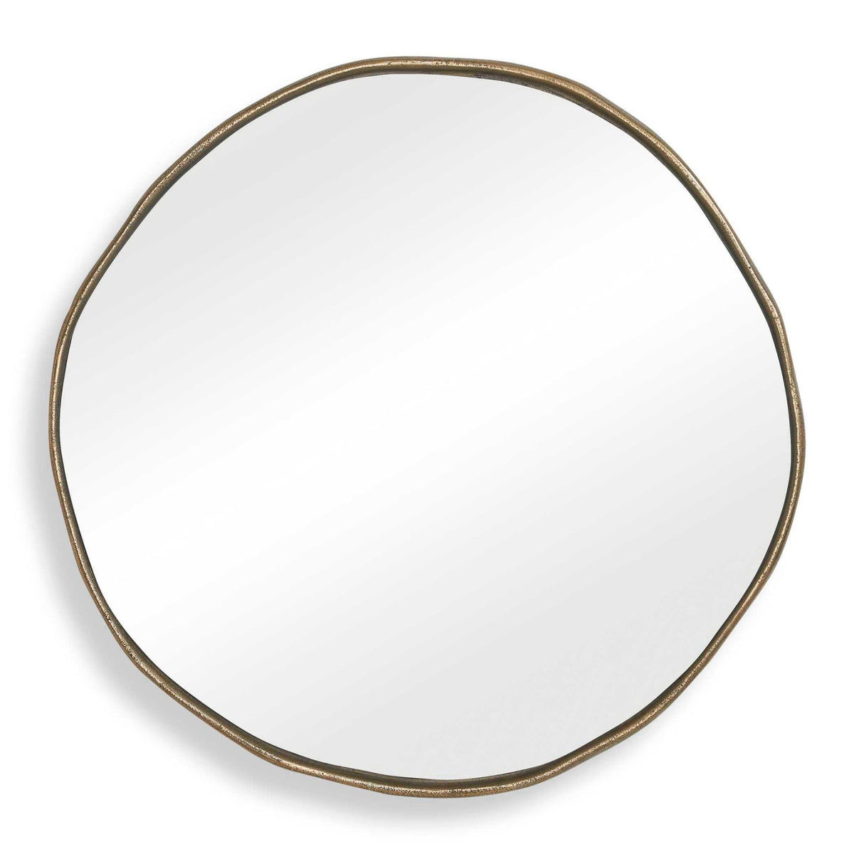 Lowen Round Brass Mirror