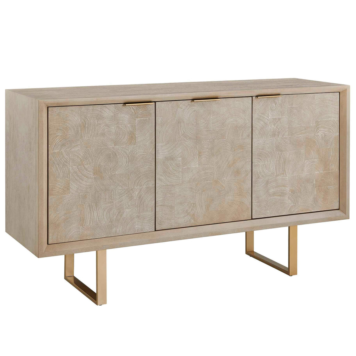 Maeva 3 Door Light Wood Cabinet