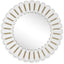 Miran White Glass Round Mirror