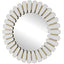 Miran White Glass Round Mirror