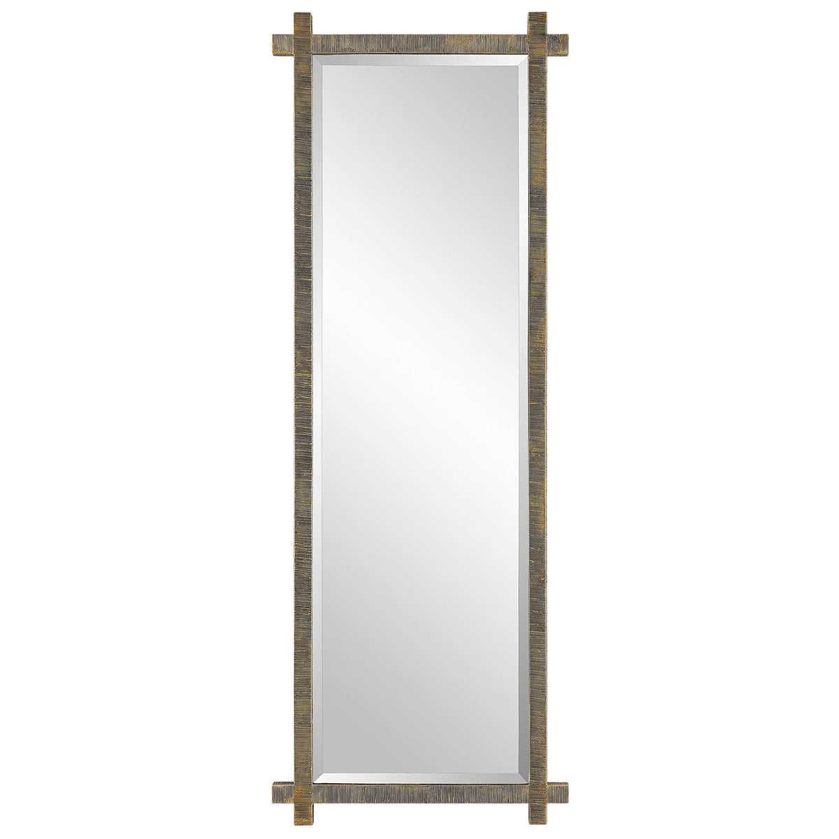 Uttermost Mirrors Abanu Ribbed Gold Dressing Mirror House of Isabella UK
