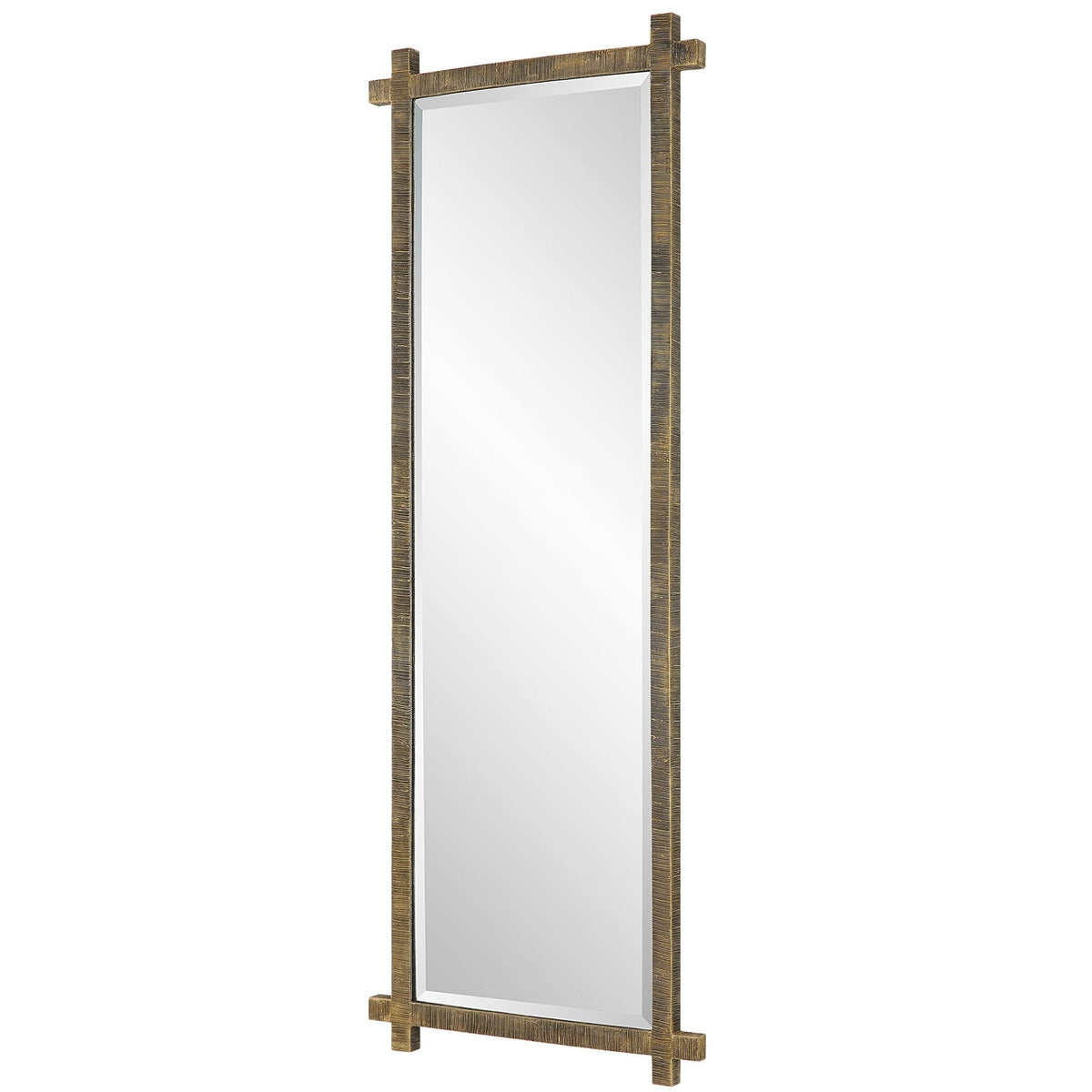 Uttermost Mirrors Abanu Ribbed Gold Dressing Mirror House of Isabella UK