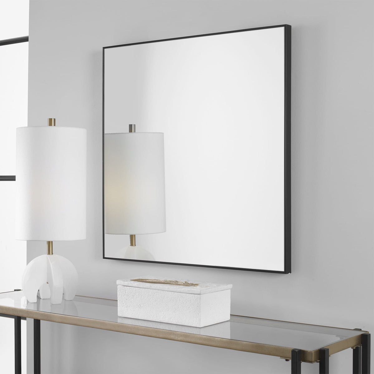 Uttermost Mirrors Alexo Black Square Mirror House of Isabella UK
