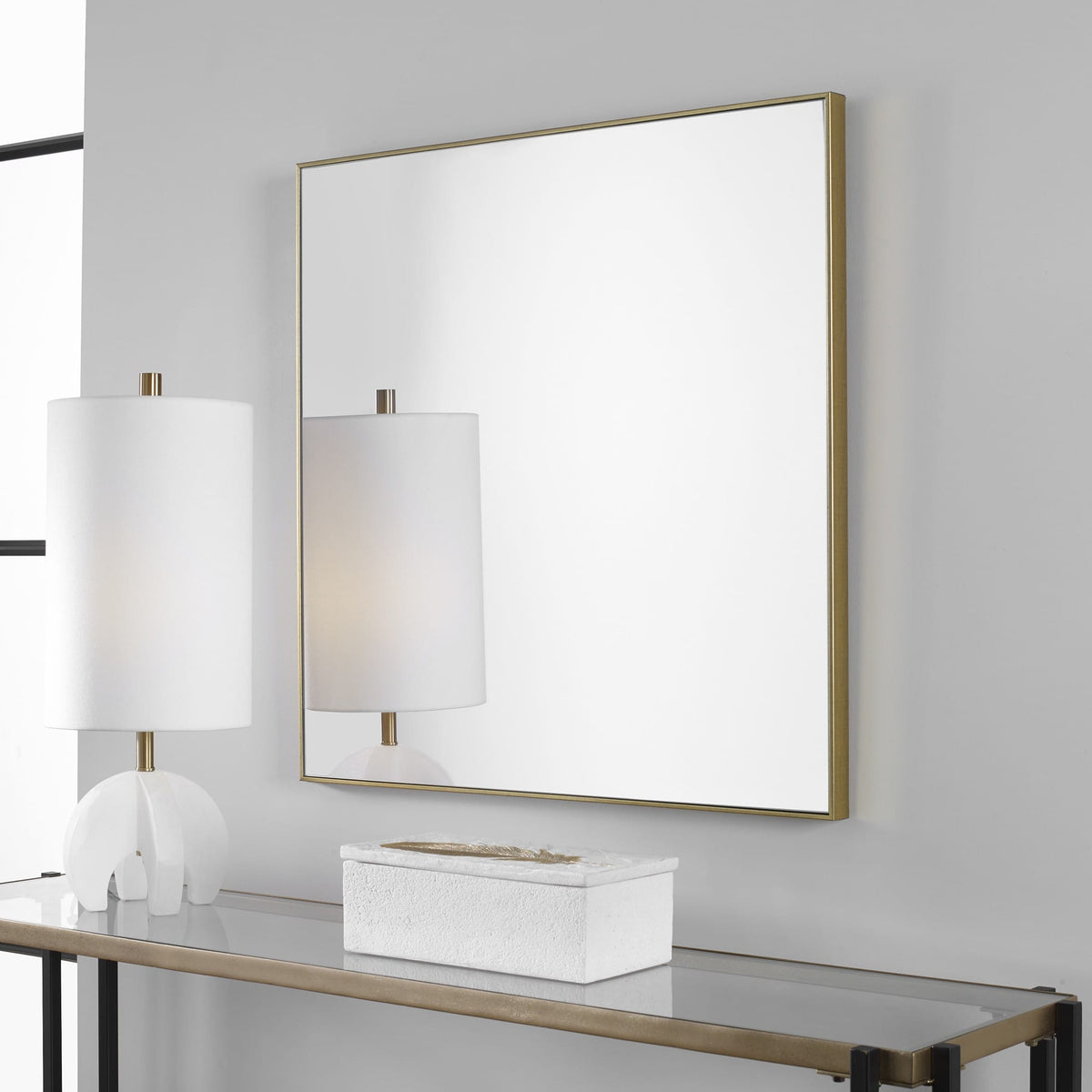 Uttermost Mirrors Alexo Gold Square Mirror House of Isabella UK
