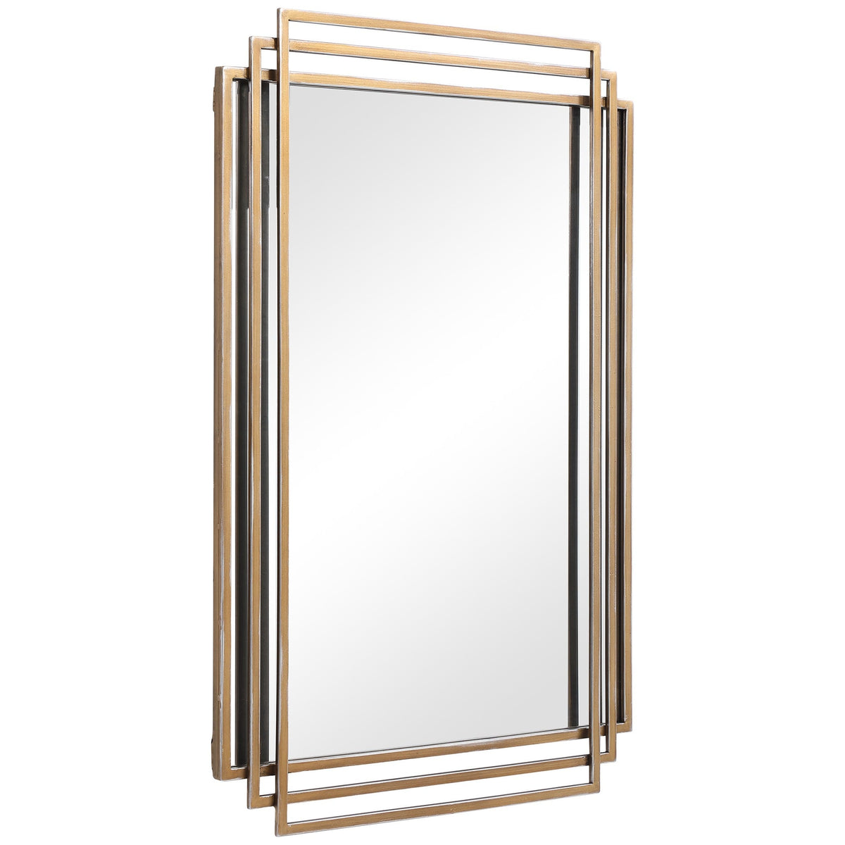 Uttermost Mirrors Amherst Brushed Gold Mirror House of Isabella UK