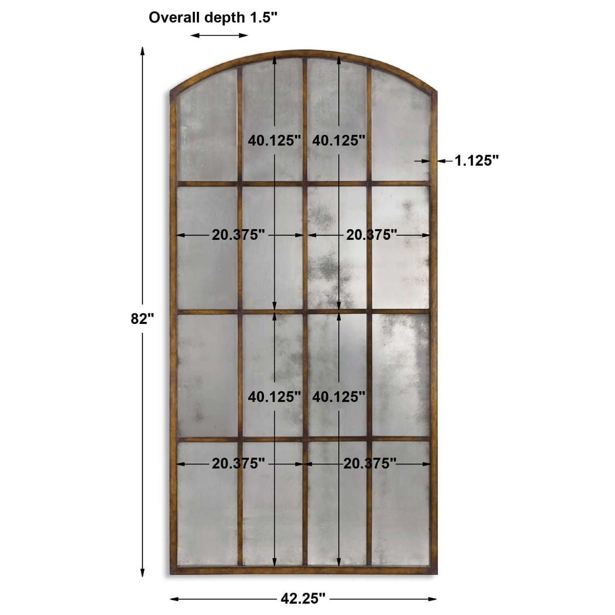 Uttermost Mirrors Amiel Antique Large Arch Mirror House of Isabella UK