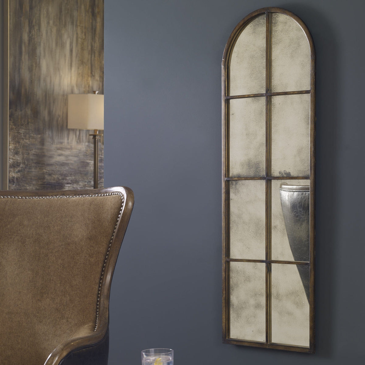 Uttermost Mirrors Amiel Arched Brown Mirror House of Isabella UK
