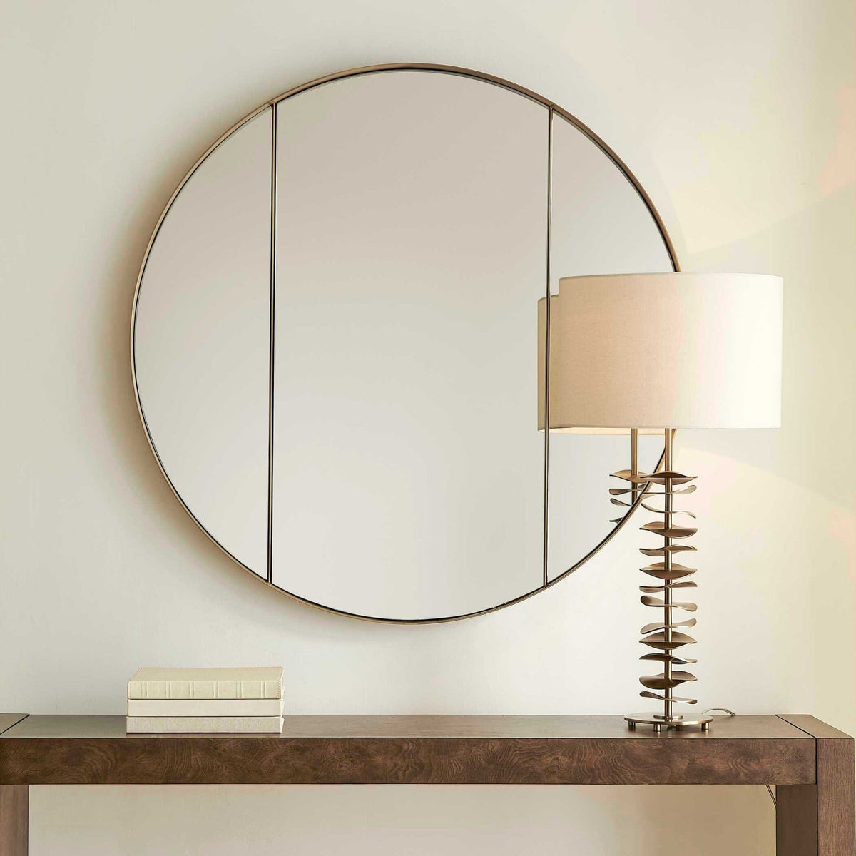Uttermost Mirrors Amram Antique Brass Round Mirror House of Isabella UK