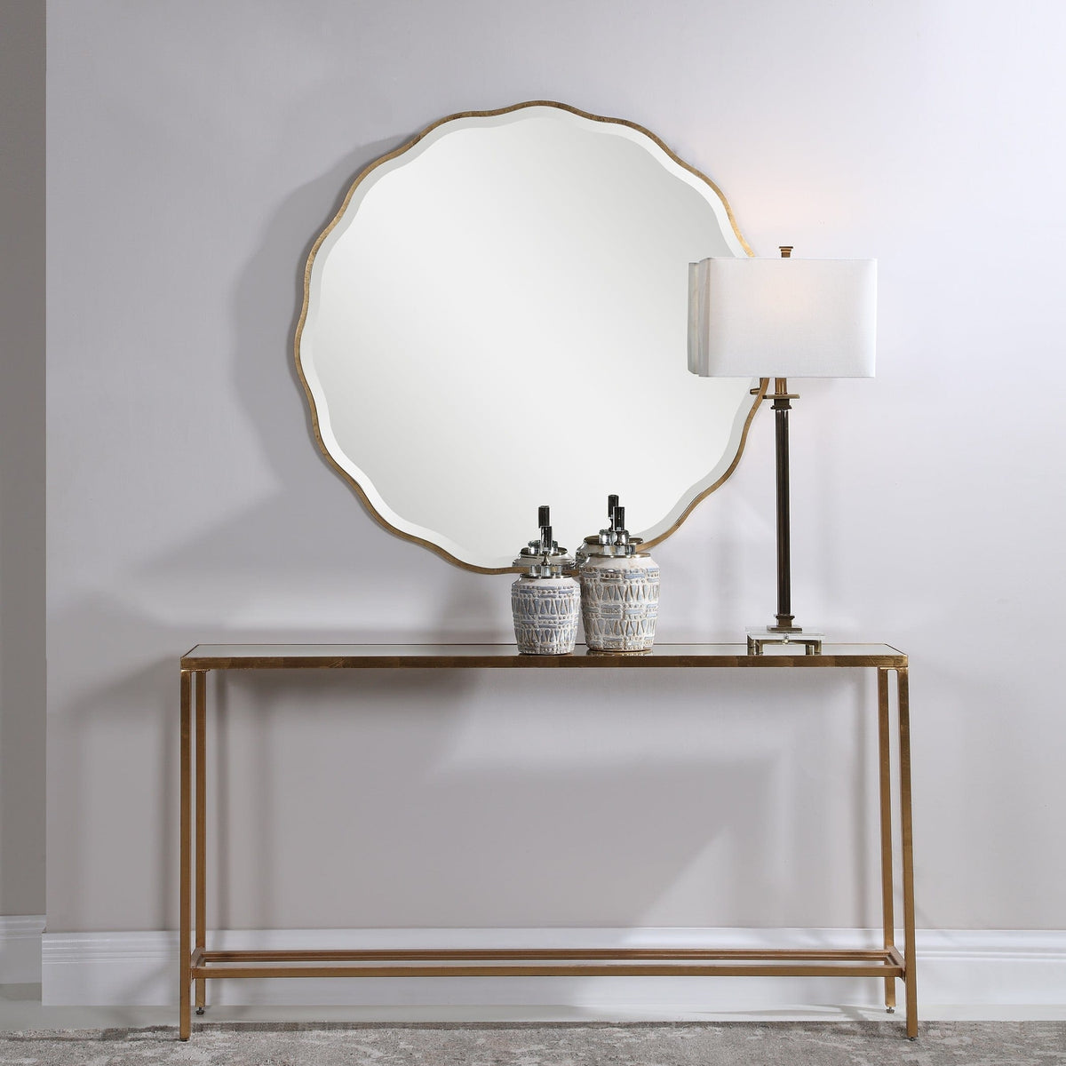 Uttermost Mirrors Aneta Gold Round Mirror House of Isabella UK