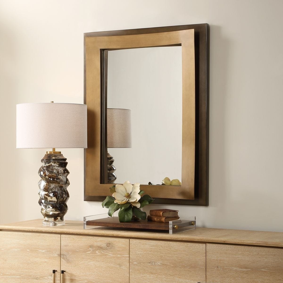 Uttermost Mirrors Around The Bend Mirror in Golden Bronze House of Isabella UK