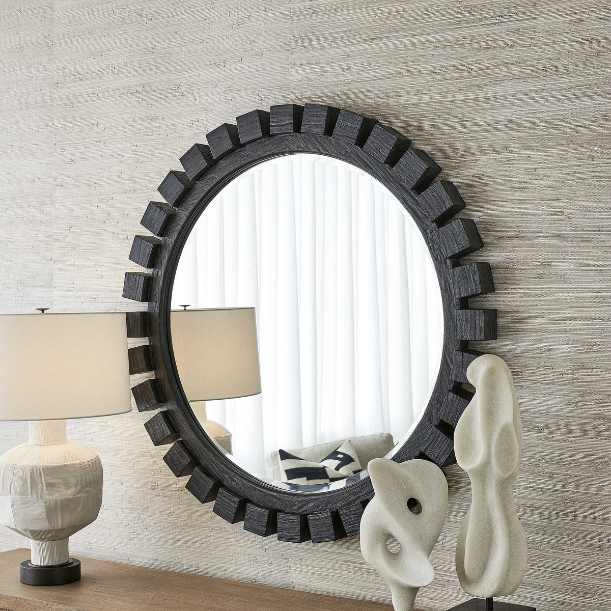 Uttermost Mirrors Around The Block Mirror - 40 Ebony House of Isabella UK
