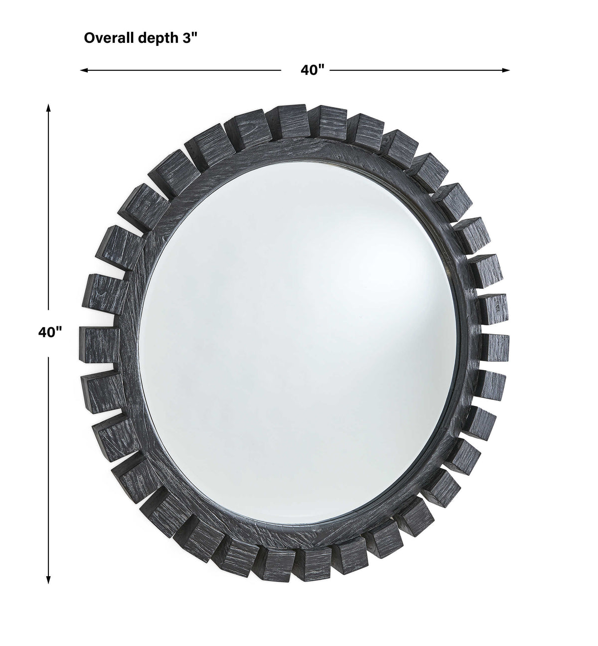 Uttermost Mirrors Around The Block Mirror - 40 Ebony House of Isabella UK