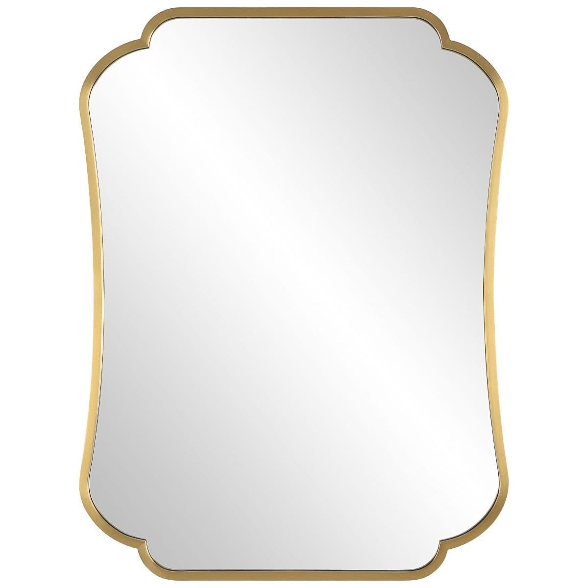 Uttermost Mirrors Athena Brushed Brass Mirror House of Isabella UK