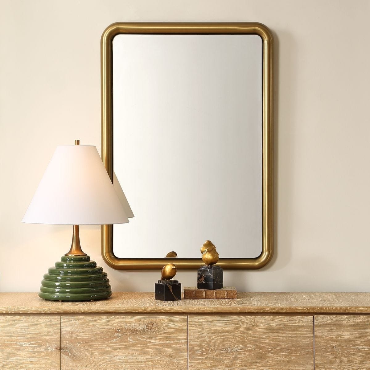 Uttermost Mirrors Atkinson Modern Mirror in Brass House of Isabella UK