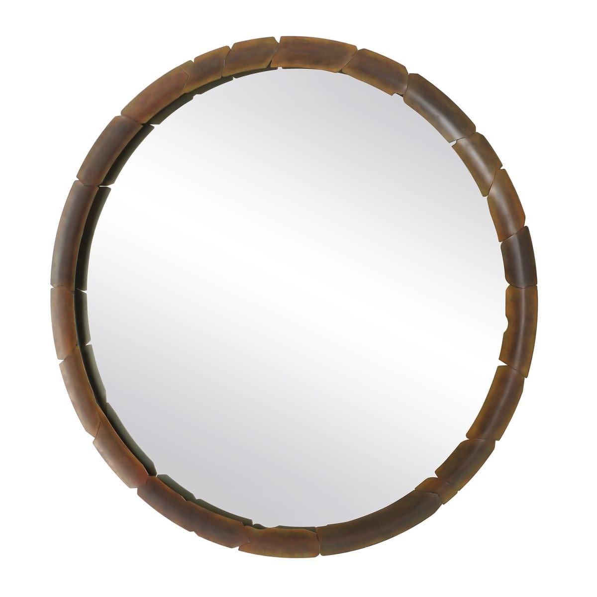 Uttermost Mirrors Auger Amber Glass Round Mirror House of Isabella UK