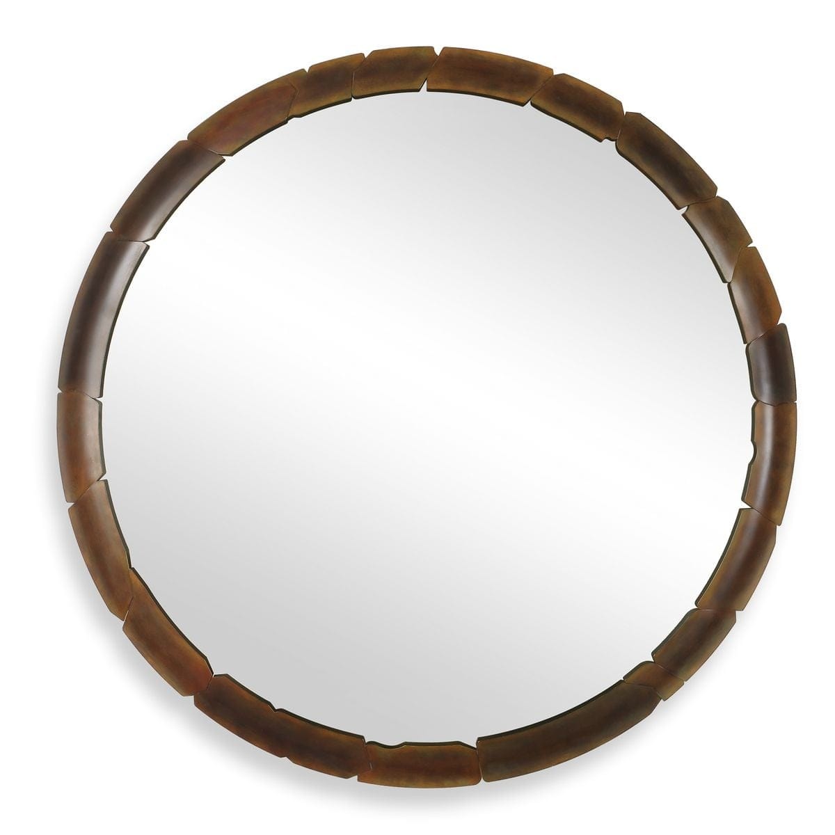 Uttermost Mirrors Auger Amber Glass Round Mirror House of Isabella UK