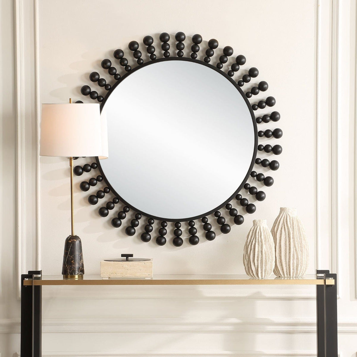 Uttermost Mirrors Aziel Round Black Mirror House of Isabella UK