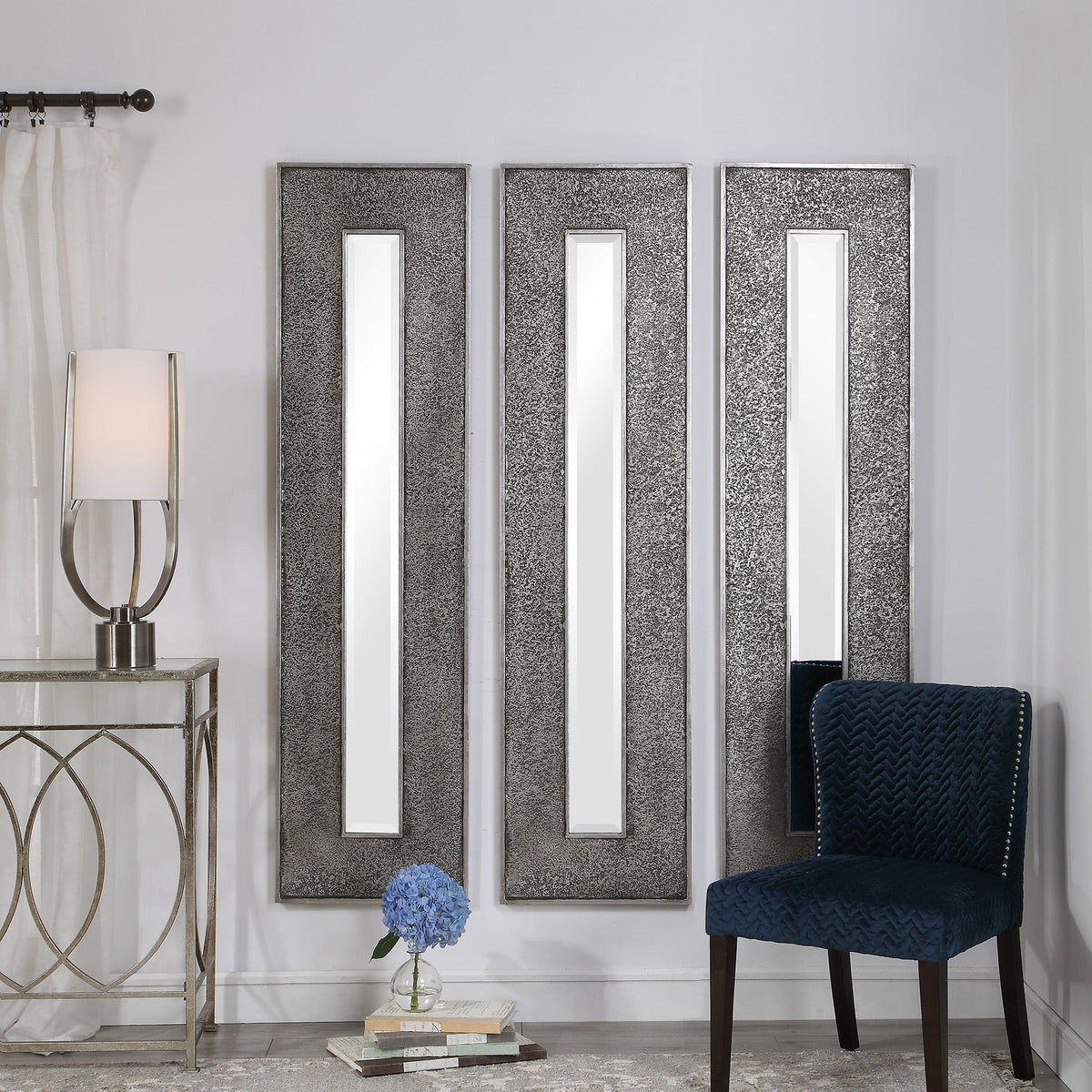 Uttermost Mirrors Bannon Tall Metallic Mirror House of Isabella UK