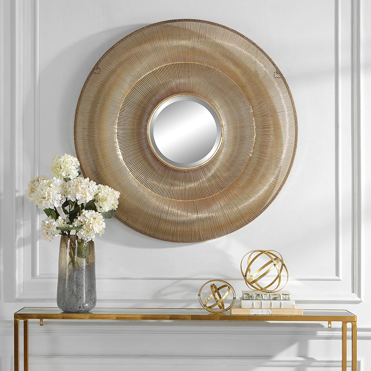 Uttermost Mirrors Bauble Round Gold Mirror House of Isabella UK