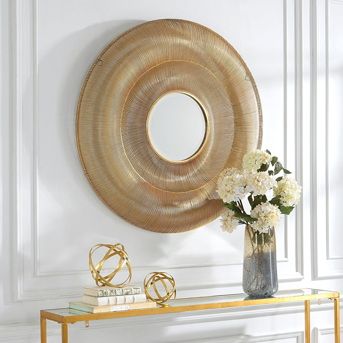 Uttermost Mirrors Bauble Round Gold Mirror House of Isabella UK