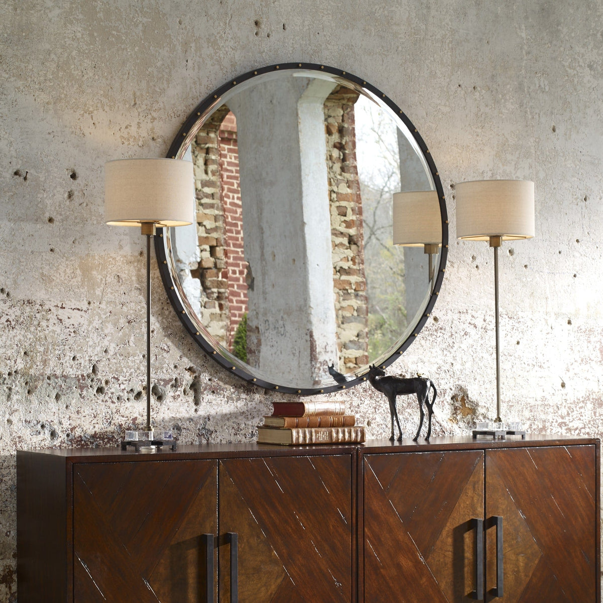 Uttermost Mirrors Benedo Round Mirror House of Isabella UK