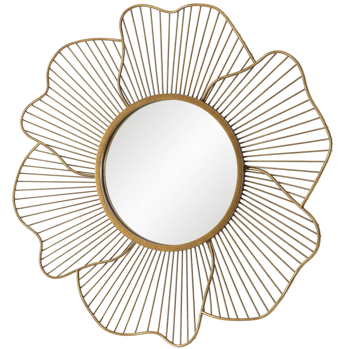 Uttermost Mirrors Blossom Gold Floral Mirror House of Isabella UK
