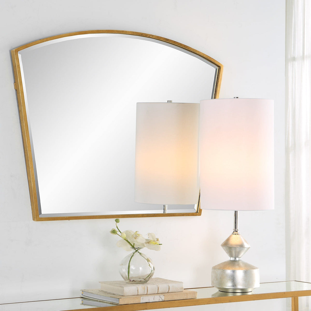 Uttermost Mirrors Boundary Gold Arch Mirror House of Isabella UK