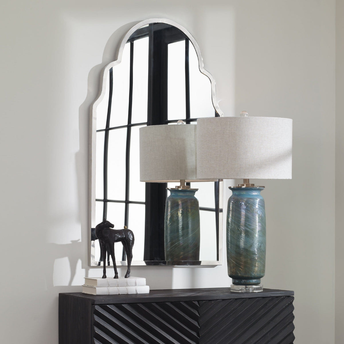 Uttermost Mirrors Brayden Nickel Arch Mirror House of Isabella UK