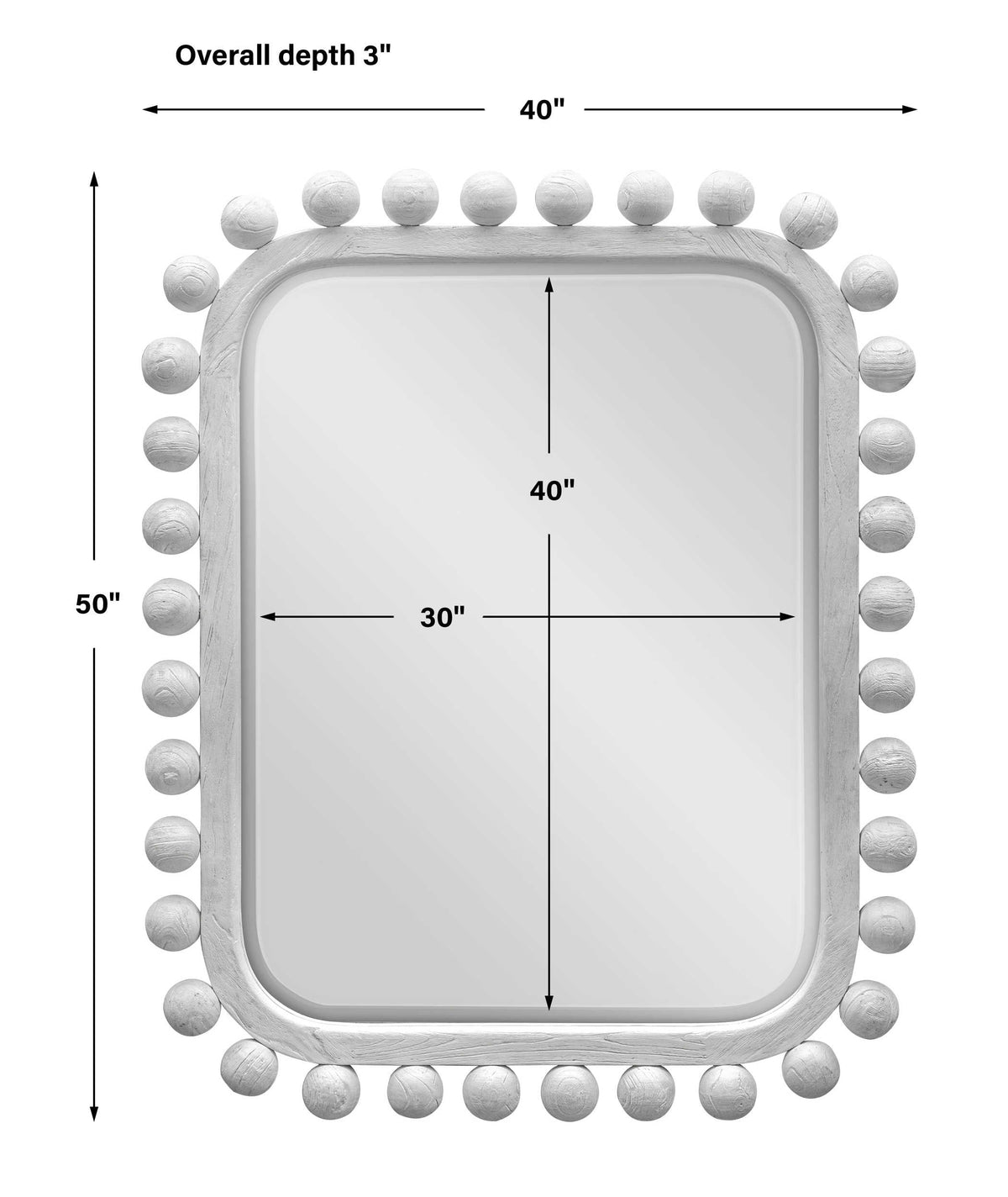 Uttermost Mirrors Brianza Mirror - 40x50 White House of Isabella UK