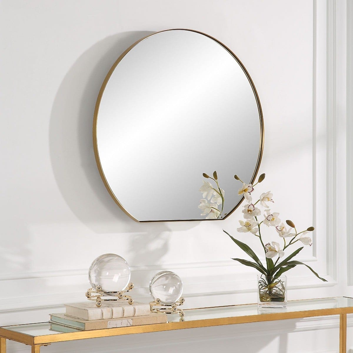 Uttermost Mirrors Cabell Small Brass Mirror House of Isabella UK