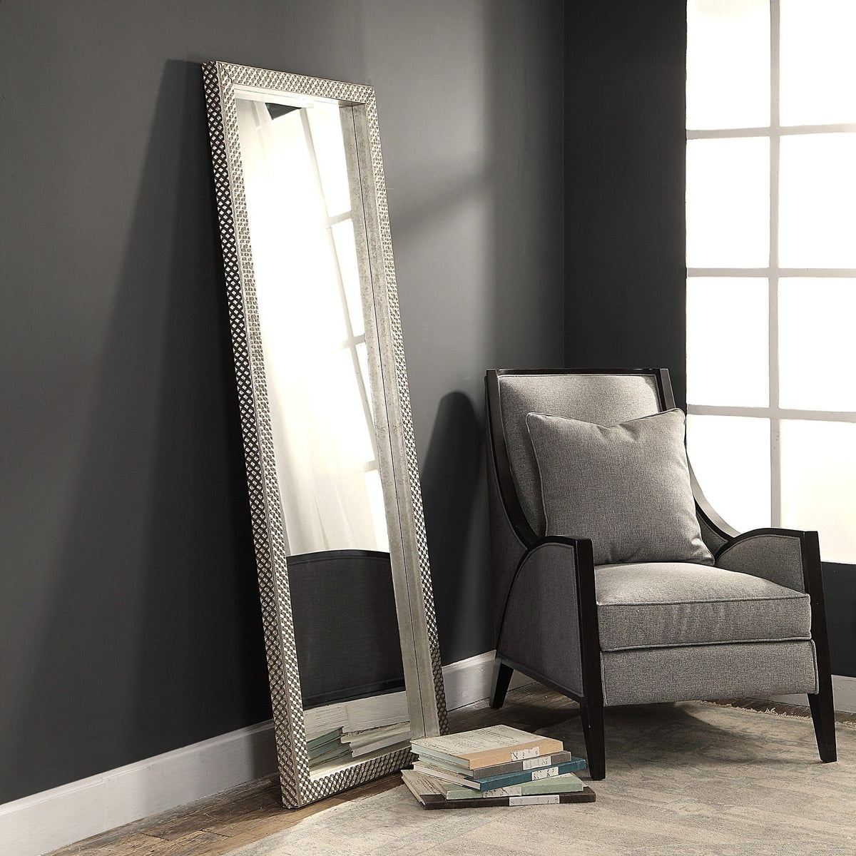Uttermost Mirrors Cacelia Metallic Silver Mirror House of Isabella UK