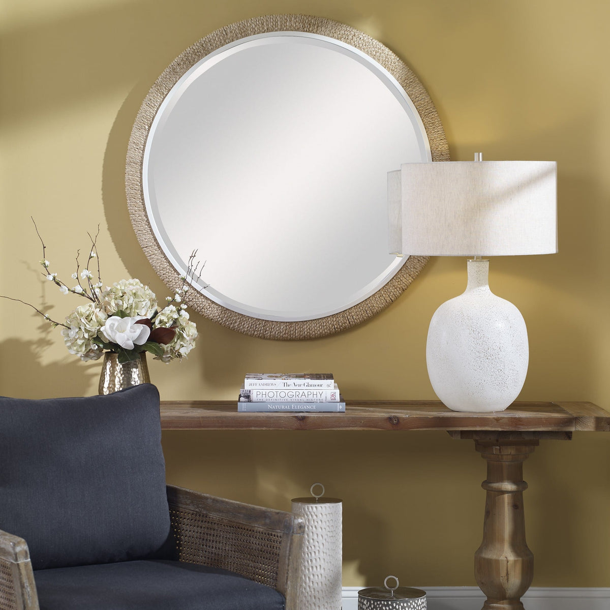Uttermost Mirrors Carbet Round Rope Mirror House of Isabella UK