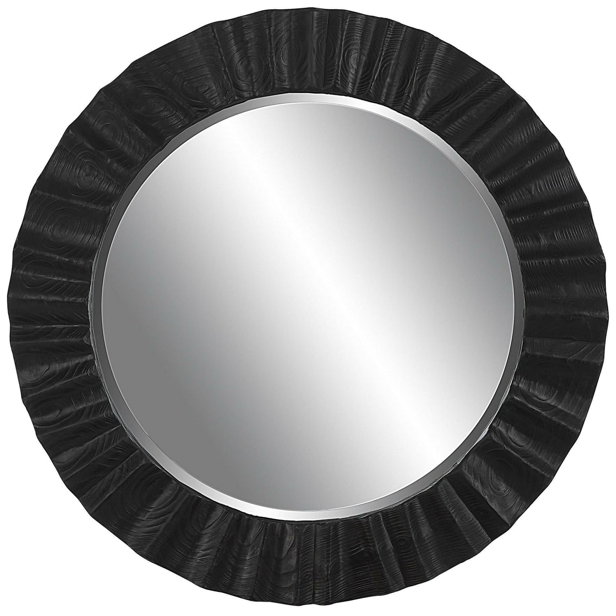 Caribou Dark Espresso Round Mirror.