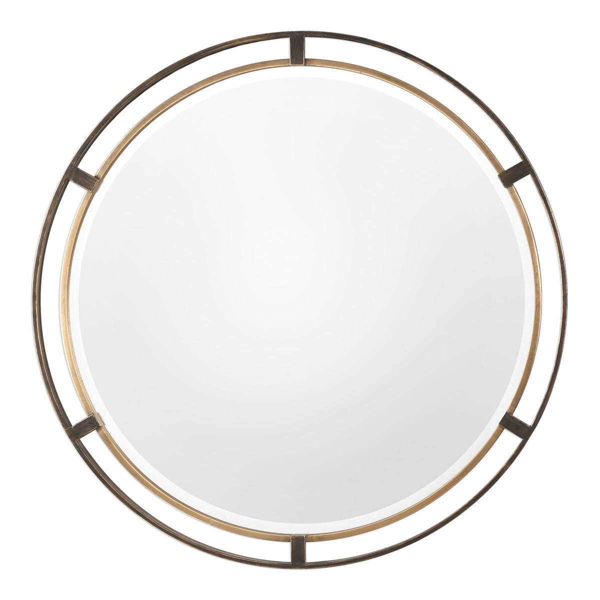 Uttermost Mirrors Carrizo Bronze Round Mirror House of Isabella UK