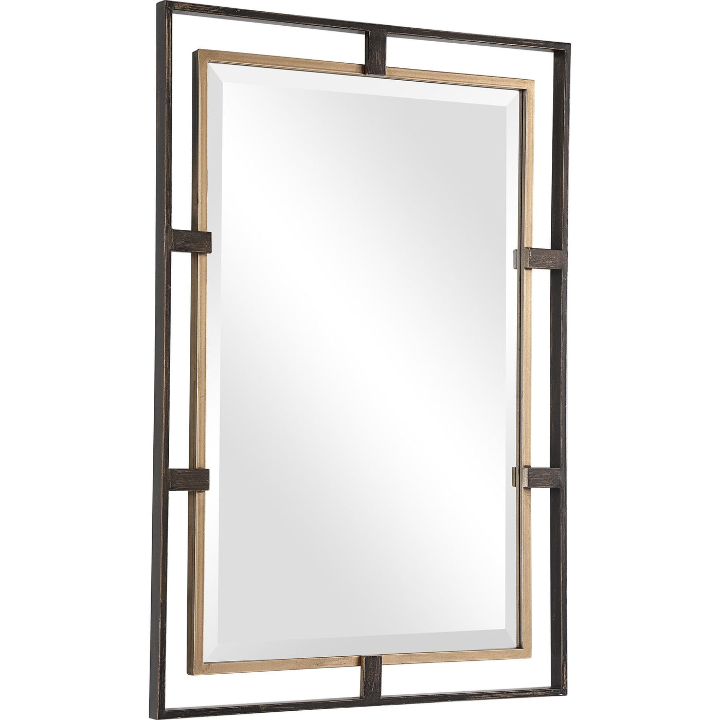 Uttermost Mirrors Carrizo Gold & Bronze Rectangle Mirror House of Isabella UK