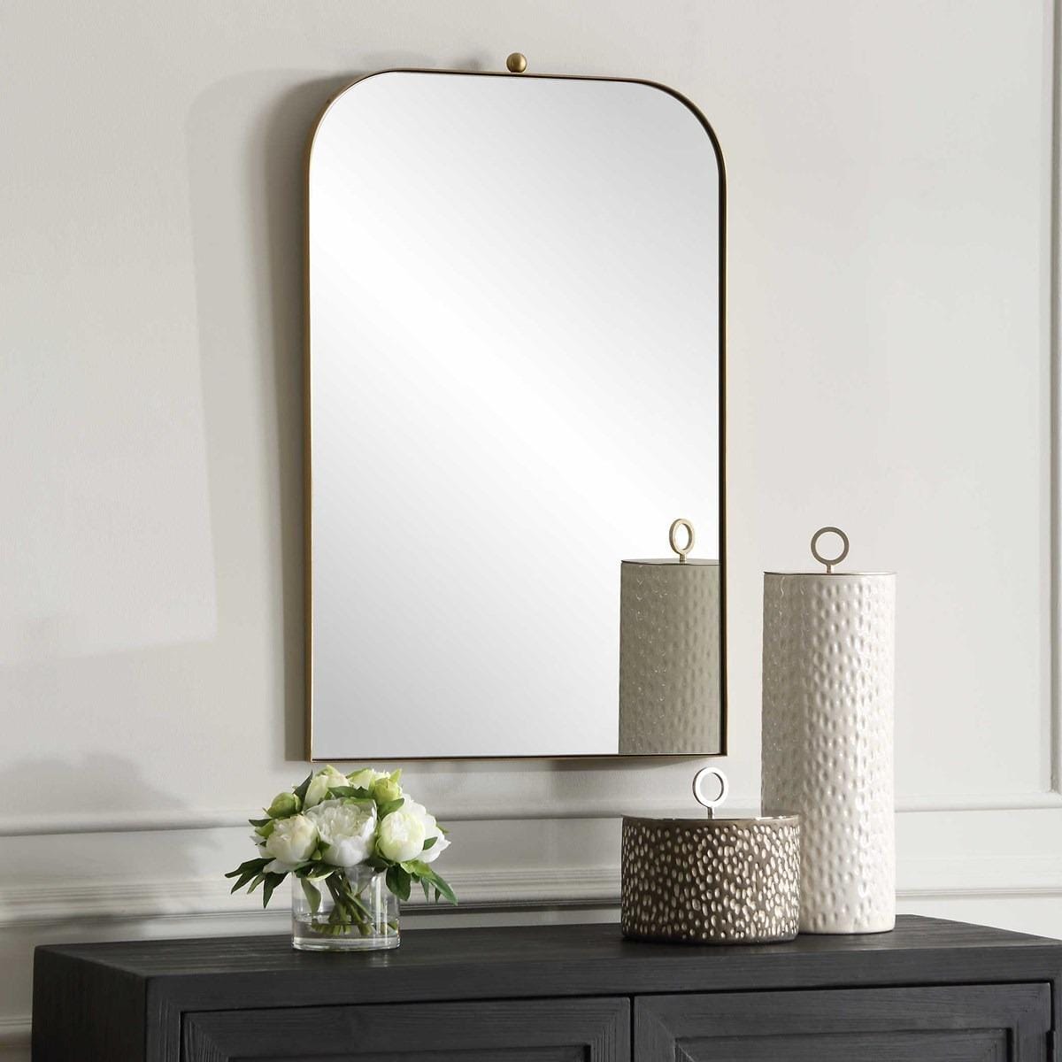 Uttermost Mirrors Cassidy Brass Arch Mirror House of Isabella UK
